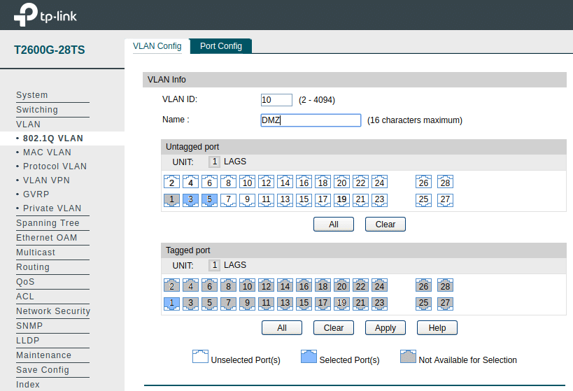 Как настроить vlan на коммутаторе tp link